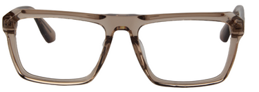 Safari Men Afro Motif Eyeglasses: Tolu - Transparent Brown - SpecSMART Eye Clinic (Front View)
